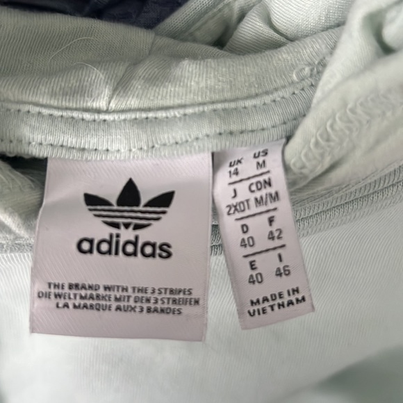 Mint/emerald green cropped hoodie - Picture 3 of 3